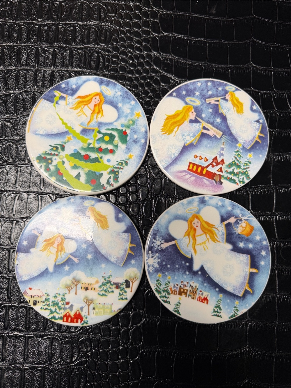 Avery Creations Christmas Ceramics Coasters (Set of 4)